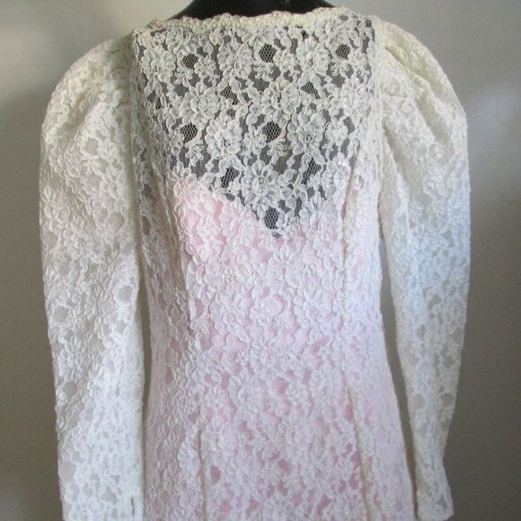 Vintage Eugene Alexander White Formal Gown - Picture 3 of 14